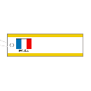 国旗提げ札(金箔)FRANCE