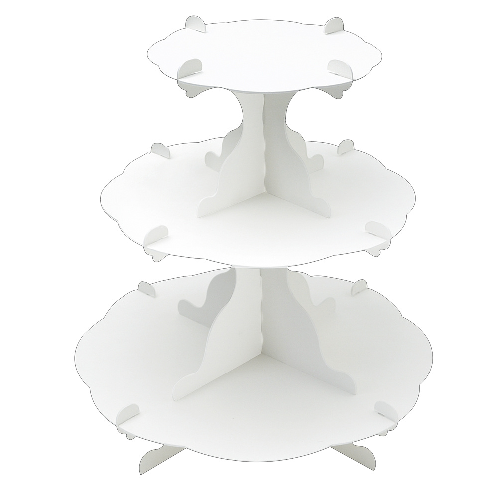 組立式3段テーブル　ホワイト