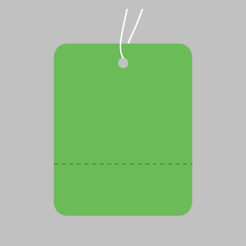 糸つき値札(緑)