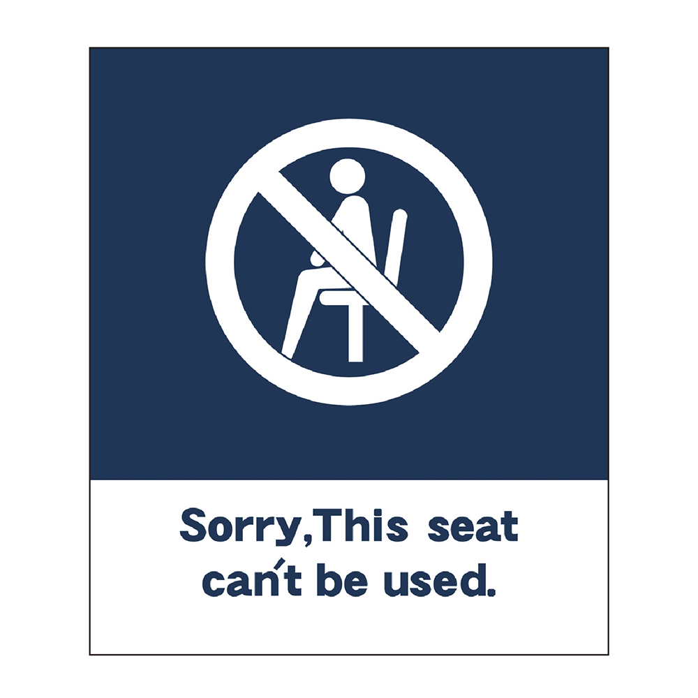 チェアクラッシュThis seat can't be used 紺地